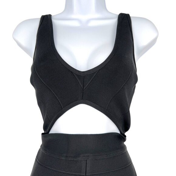Herve Leger X Forever 21 Black Bandage Cutout Romper Size Medium - Picture 3 of 10